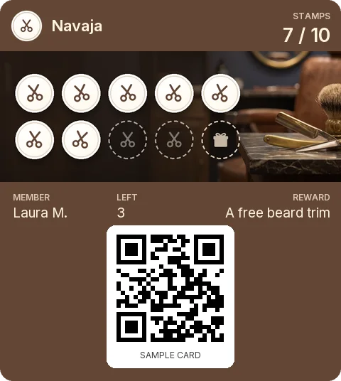 Sample card: Loyalty card from Navaja