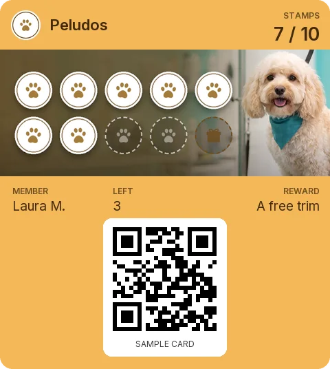 Sample card: Loyalty card from Peludos