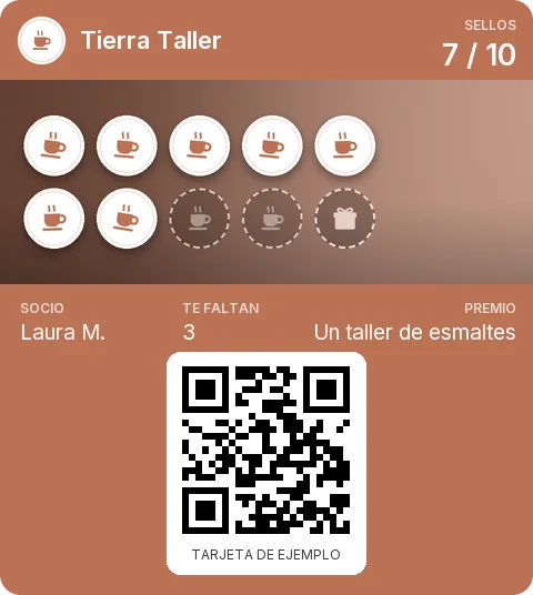 Tarjeta de ejemplo: Tarjeta de socio de Tierra Taller