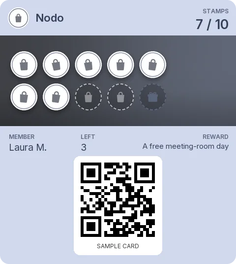 Sample card: Loyalty card from Nodo