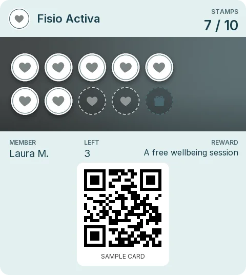 Sample card: Loyalty card from Fisio Activa