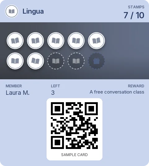 Sample card: Loyalty card from Lingua