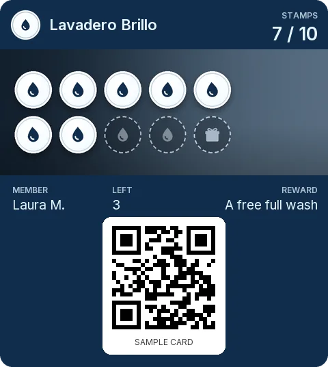 Sample card: Loyalty card from Lavadero Brillo